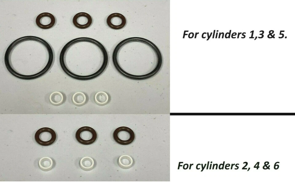 Kit de juntas de reparación de inyector de combustible superior e inferior para 07-10 Audi Q7 3,6 L V6 Foto 4 de 4