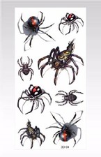 Skin Art 3D spider Halloween temporary tattoo