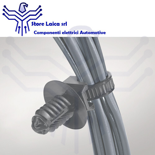 Armpow 110 Fascette Per Montaggio Auto Con Cerniera Nera In Nylon Push-in Fascette Per Cavi Resistenti Autobloccanti Resistenti Ai Raggi UV Per - Foto 3