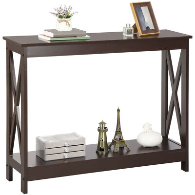 Multi-color Console Table Accent Side Stand Sofa Espresso Display Storage Shelf