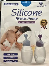Silicone Breast Pump Amplin Model NX2A Blue plus Stopper