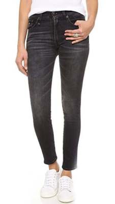R13 WOMENS JEANS HIGH RISE DIRTY BLACK SIZE 24 NEW $325