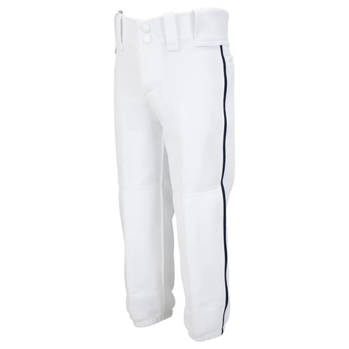 Mizuno Baseball Premier Piped Short Pant, Youth Medium White / Navy