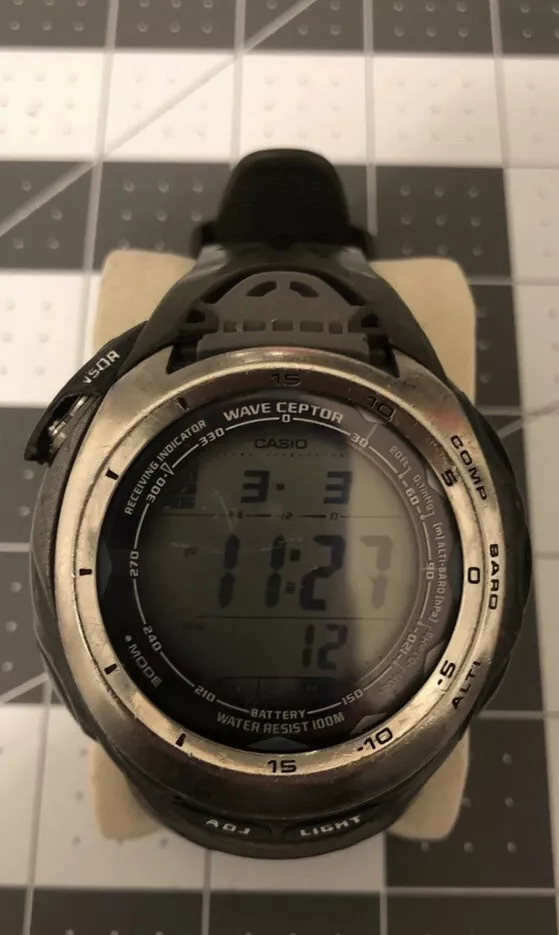 Rare Japan Casio Solar Pathfinder Paw 1200