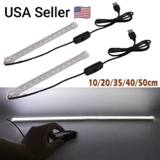 2PCS Muti sizes USB Hard Strip Bar LED Light Tube Under Cabinet Lamp With Switch