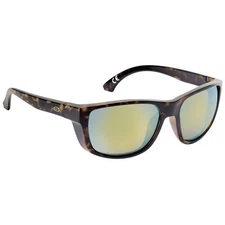 Flying Fisherman Square Duval Polarized Sunglasses Tortoise / Amber Gold mirror