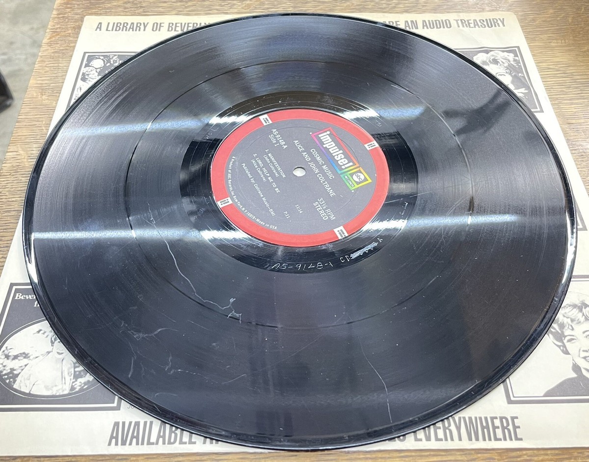 John Coltrane Cosmic Music 赤黒盤 JOHN & ALICE COLTRANE COSMIC MUSIC 1969 REISSUE LP VG+ Vinyl