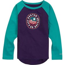 NWT Burton Toddler Midweight TD Tech Tee L/S Baselayer Top Kids Purple / Green