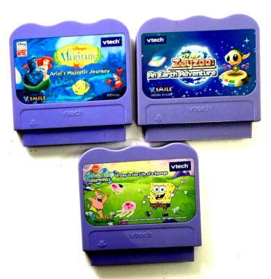 VTech,V.smile,SpongeBob Square Pants, Ariel's Journey,Zayzoo Adventure,Free Ship