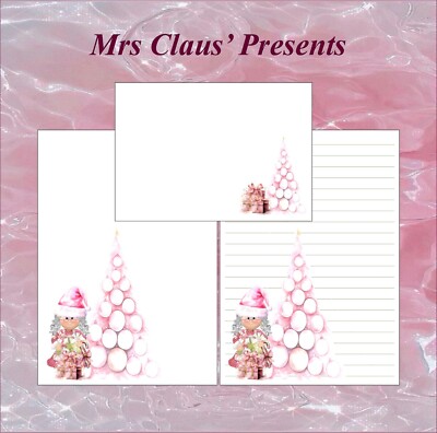 Frau Claus Geschenke unterm Weihnachtsbaum - A5 Schreibpapier