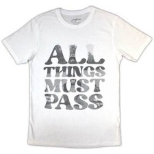 George Harrison All Things Must Pass Text Infill T-Shirt White New