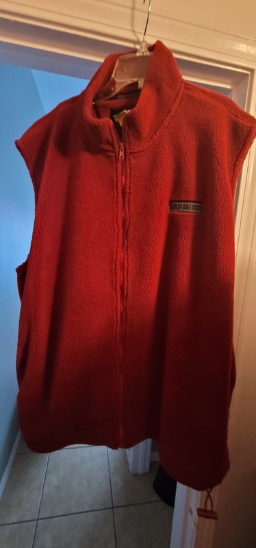 Harley Davidson Authentic Fleece Jacket, Full Zip, Orange, XL  w/Logo