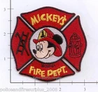 Walt Disney - Mickey's Fire Dept Fire Patch Mickey Mouse FL CA