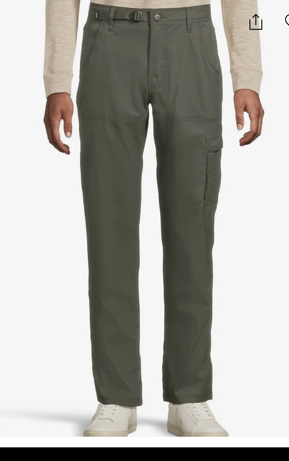 New Prana Men's Stretch Zion Pant II Slate Green Hiking Outdoor NWT 33x30