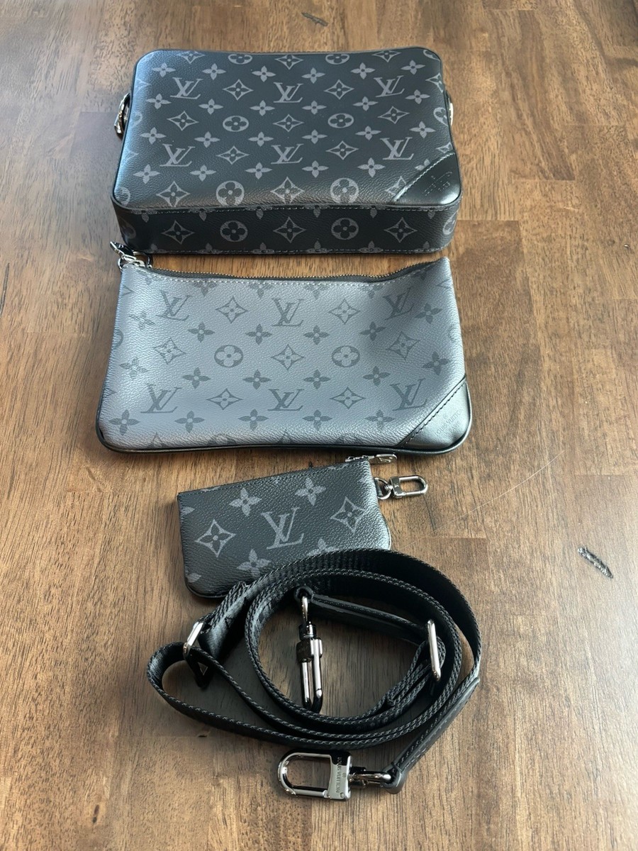 Louis Vuitton Trio Messenger Bag Black Canvas for sale online | eBay