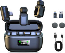 Wireless Lavalier Microphone for Iphone - Ipad, Mini Microphone for Live Streami