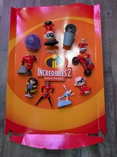McDonald's Happy Meal Disney/Pixar Incredibles 2 Toys On Display Board Complete