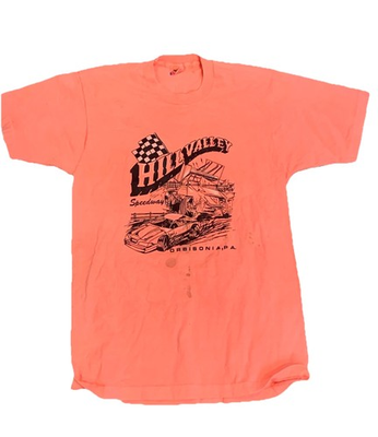 #ad #ad Rare VTG Hill Valley Speedway T shirt L Salmon Tee Sprint Car Orbisonia STAINS $19.99