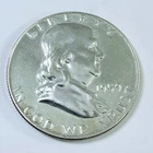 1959 PROOF FRANKLIN HALF DOLLAR 90% SILVER AU ALMOST UNCIRCULATED DETAILS #8490