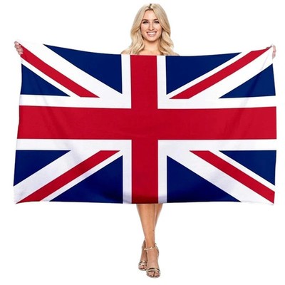 Union Jack Strandtuch Nationalflagge Mikrofaser großes Badetuch [defekt]