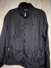 Polo Ralph Lauren Jacket Size Medium Hood In Collar Windbreaker