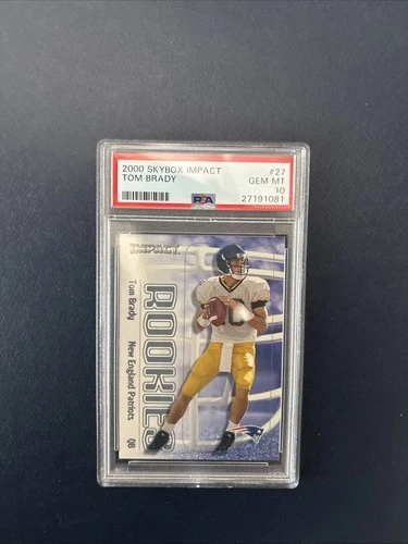 2000 Skybox Impact - Rookies Tom Brady #27 (RC) PSA 10