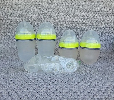Comotomo Baby Bottle Green 8 Oz And 5 Oz Plus 10 Sz 1 Nipples