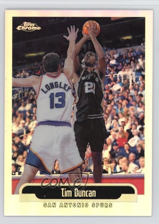 1999-00 Topps Chrome Refractor Tim Duncan #121 HOF 6m7
