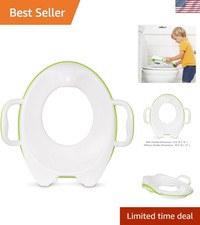 Toddler Potty Training Seat - Safe Green Design with Easy Storage Features