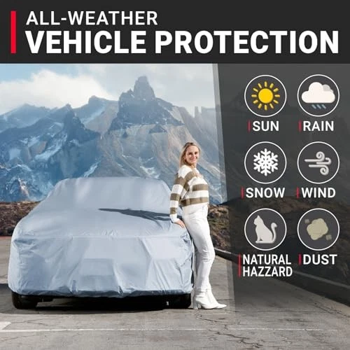 For Buick Skylark 1964-1972 Waterproof Car Cover All Weather 6 Layers Protection - Image 2 of 4