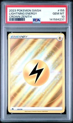 2023 Pokémon SW&SH Crown Zenith #155 LIGHTNING ENERGY | PSA 10 | Low Pops