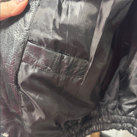 American Unique Mens Black Patchwork Genuine Leat… - image 7