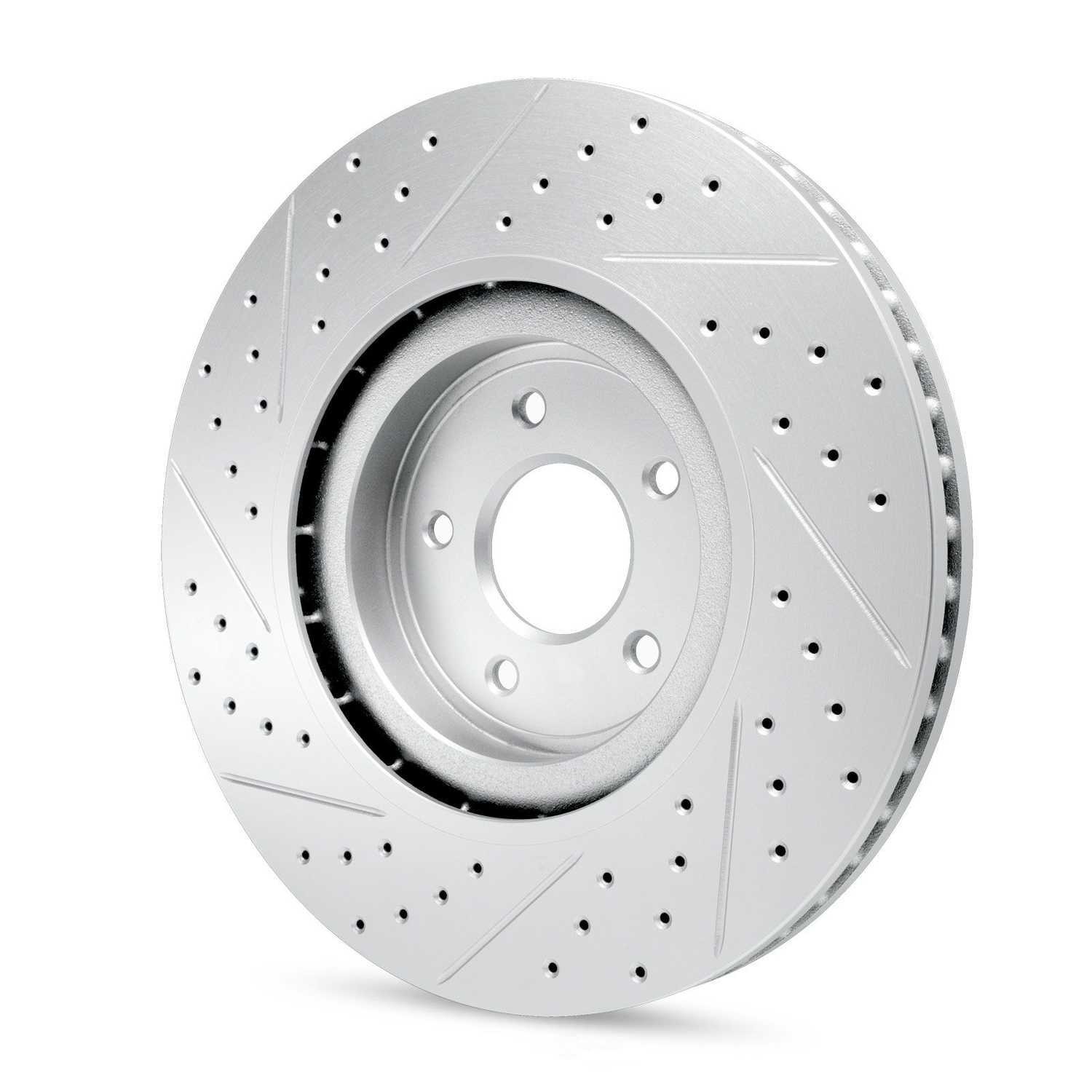 Disc Brake Rotor Set-Carbon Drilled and Slotted fits 2014 Maserati Ghibli