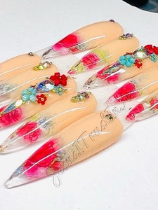 FAITHFULNESS - XL STILETTO - HARD GEL PRESS ON NAILS 💅 HANDMADE