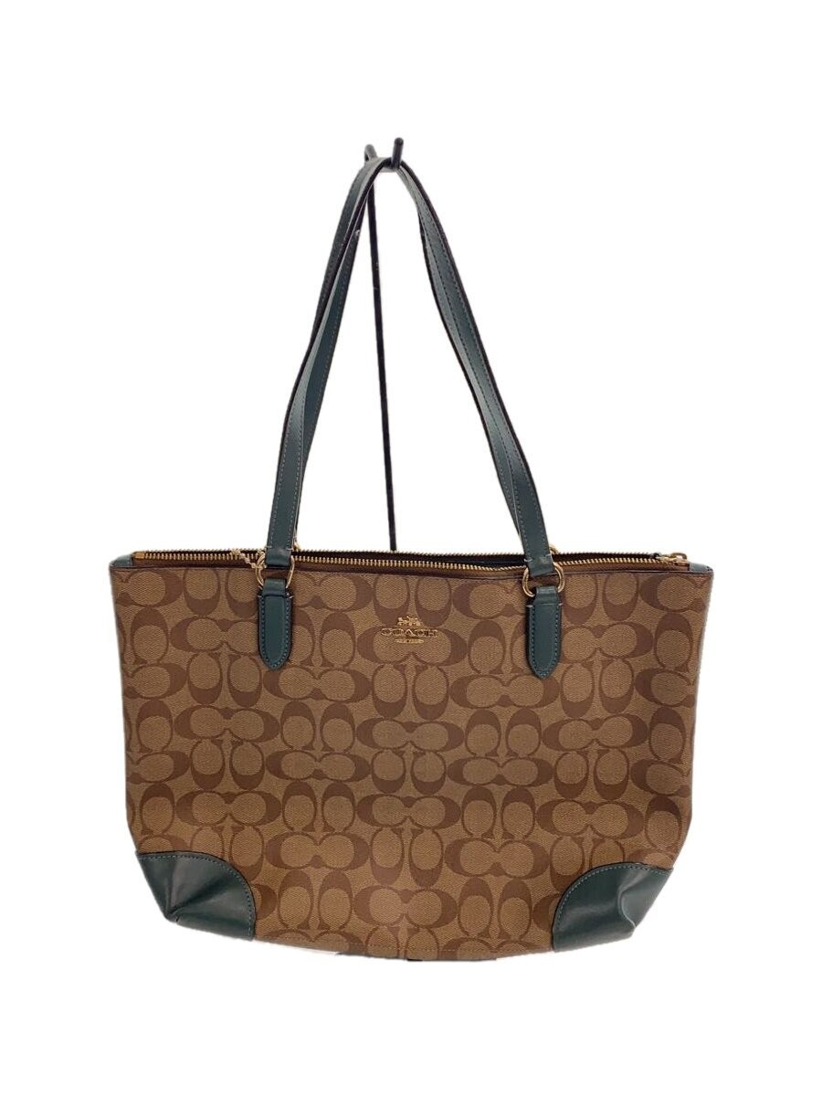 COACH BRW All-Over Pattern Brown Tote Bag F29208