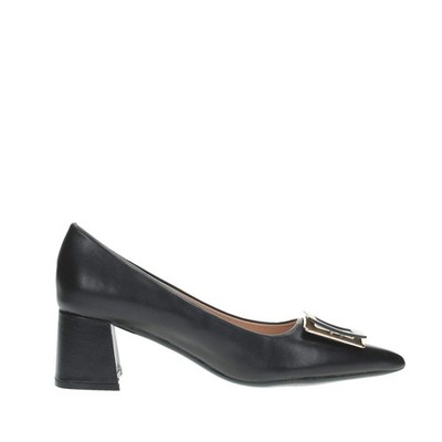 Francesco Milano Pumps Leder Damen schwarz F11-02a-ne