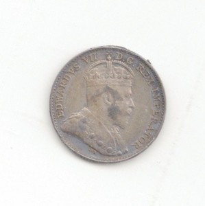 Canada Silver 1907 5 Cents-Lot C14