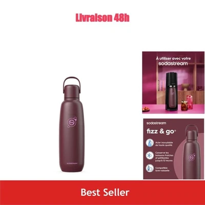 Sodastream Fizz & Go - Bouteille isotherme acier 0,9L, double paroi - Photo 1/4