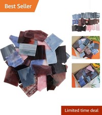 Value Pack of 35oz Stained Glass Pieces - Assorted for Artistic Mosaic Designs