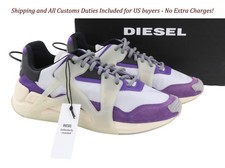 DIESEL S-Serendipity Mask Men S Sneakers EU44 Grey Lace Up Almond Toe RRP  200