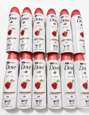 Dove Go Fresh Pomegranate Spray Antiperspirant 48H 150ml 12 Pack Deodorant