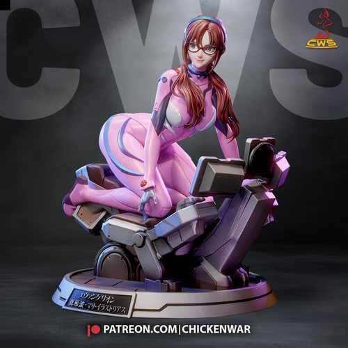 Mari Makinami Evangelion 1/8 1/6 Resin Figure Unpainted or Hand-Painted Fan Art - Photo 5 sur 5