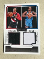 2023-24 Panini Contenders - Rookie Ticket Dual Swatches Scoot Henderson,...