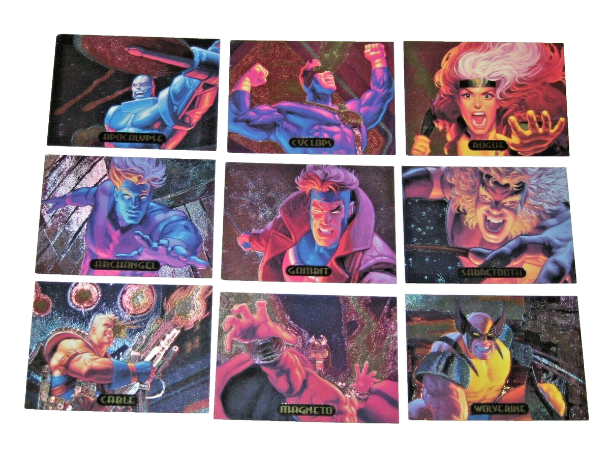 1994 MARVEL MASTERPIECES POWERBLAST FOIL 9 CARD INSERT CHASE SET