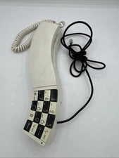 1980's Vintage Retro Wave Phone Corded Telephone Unique Curved Design Tone/Pulse