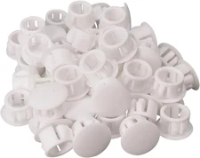 Hole Plugs 1/2" Plastic Flush Type Hole Plugs Snap in Locking Hole Tube Screw Ca