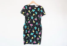 Adrienne Vittadini Dresses | Vintage 80’s/90’s Floral Tulip Print Dress | Size 8