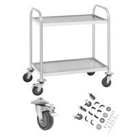 2-StöCkiger Servierwagen Aus Edelstahl, Bis 150 Kg