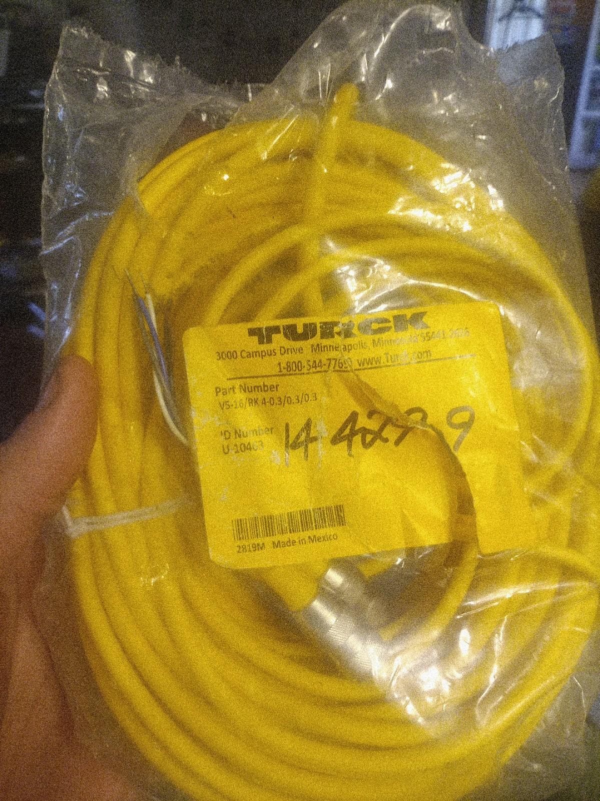 Turck V5-16/RK 4-0.3/0.3/0.3 Industrial Sensor Splitter Cordset U-10463 New
