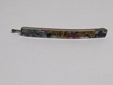 VTG Floral Cellulose Acetate Skinny Barrette Bobby Pin Retro 80 s